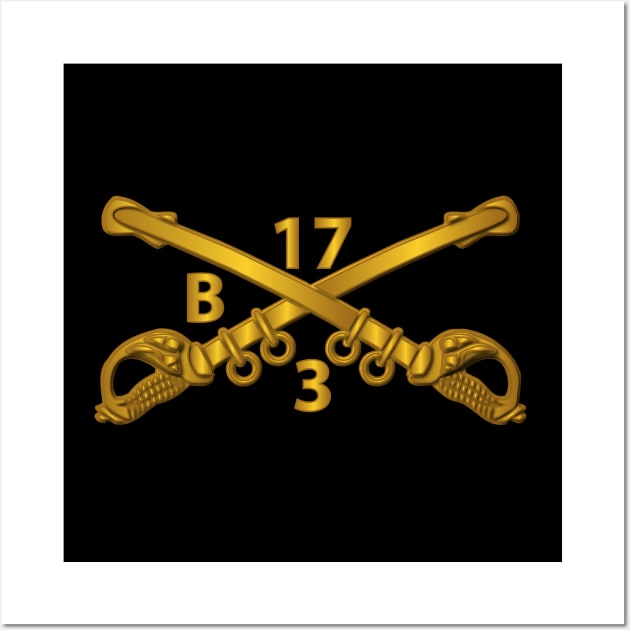 bravo troop 3rd sqn 17th cavalry branch wo txt Wall Art by twix123844